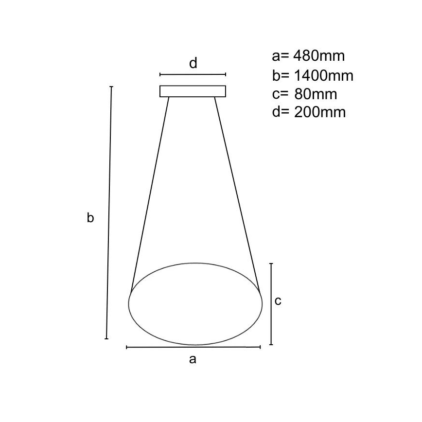 Lampadario a sospensione con filo LED dimmerabile LED/65W/230V 3000-6500K oro + telecomando