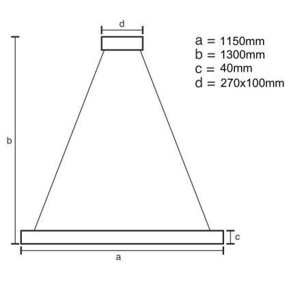 Lampadario a sospensione con filo LED dimmerabile LED/65W/230V 3000-6500K + telecomando