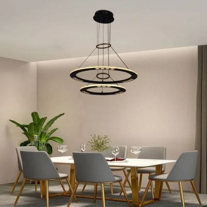 Lampadario a sospensione con filo LED dimmerabile LED/65W/230V 3000-6500K + telecomando