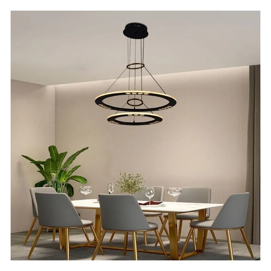 Lampadario a sospensione con filo LED dimmerabile LED/65W/230V 3000-6500K + telecomando