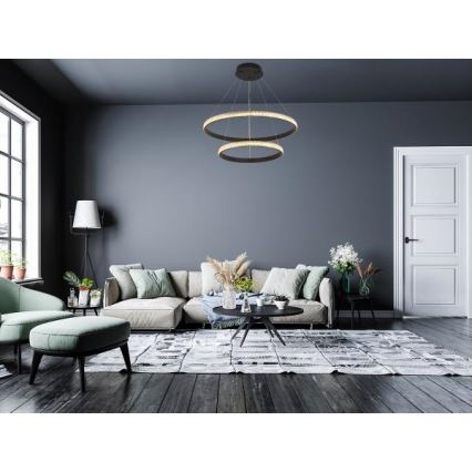 Lampadario a sospensione con filo LED dimmerabile LED/65W/230V 3000-6500K + telecomando
