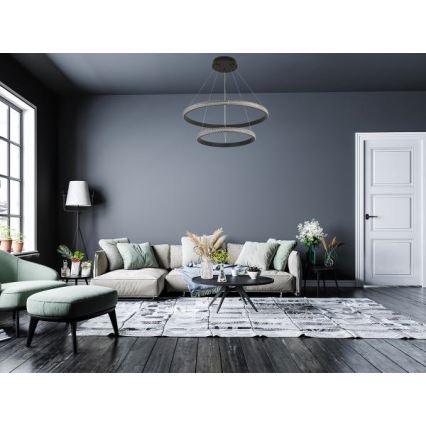 Lampadario a sospensione con filo LED dimmerabile LED/65W/230V 3000-6500K + telecomando