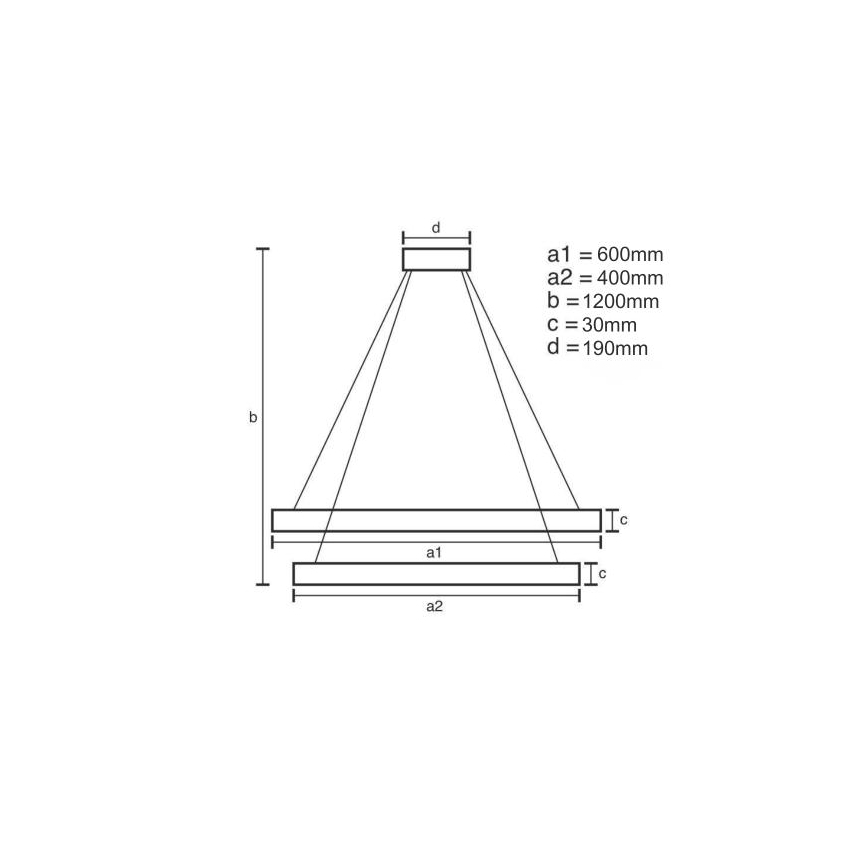 Lampadario a sospensione con filo LED dimmerabile LED/65W/230V 3000-6500K + telecomando