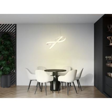 Lampadario a sospensione con filo LED dimmerabile LED/70W/230V 3000-6500K bianco + telecomando