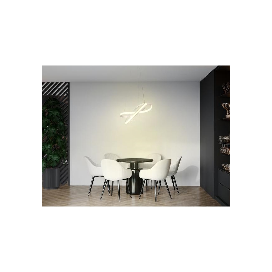 Lampadario a sospensione con filo LED dimmerabile LED/70W/230V 3000-6500K bianco + telecomando