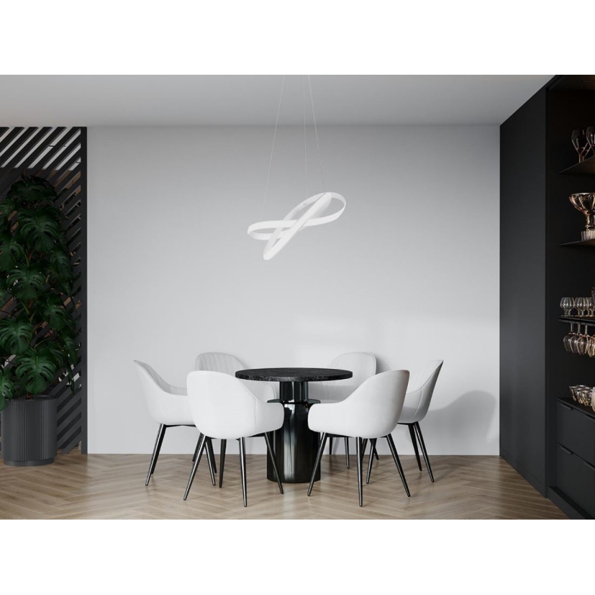 Lampadario a sospensione con filo LED dimmerabile LED/70W/230V 3000-6500K bianco + telecomando