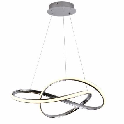 Lampadario a sospensione con filo LED dimmerabile LED/70W/230V 3000-6500K diametro 60 cm cromo lucido + telecomando