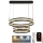 Lampadario a sospensione con filo LED dimmerabile LED/70W/230V 3000-6500K diametro 60 cm nero + telecomando