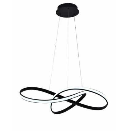 Lampadario a sospensione con filo LED dimmerabile LED/70W/230V 3000-6500K diametro 60 cm nero + telecomando