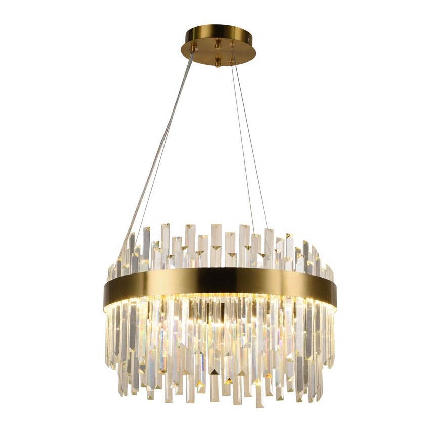 LED Dimmerabile cristallo lampadario su filo LED/70W/230V 3000-6500K oro + telecomando