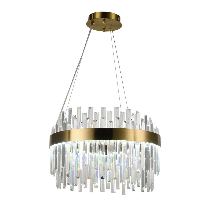 LED Dimmerabile cristallo lampadario su filo LED/70W/230V 3000-6500K oro + telecomando