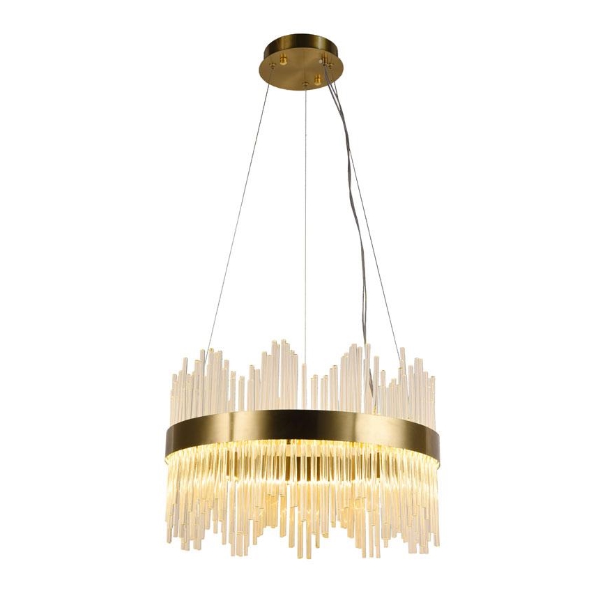 LED Dimmerabile cristallo lampadario su filo LED/70W/230V 3000-6500K oro + telecomando