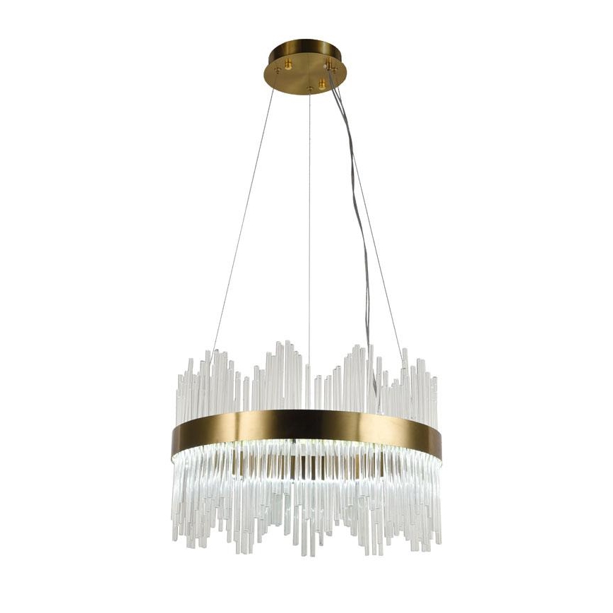 LED Dimmerabile cristallo lampadario su filo LED/70W/230V 3000-6500K oro + telecomando