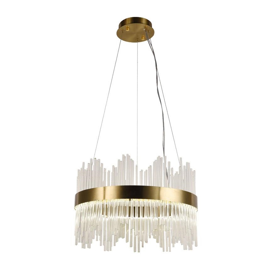 LED Dimmerabile cristallo lampadario su filo LED/70W/230V 3000-6500K oro + telecomando