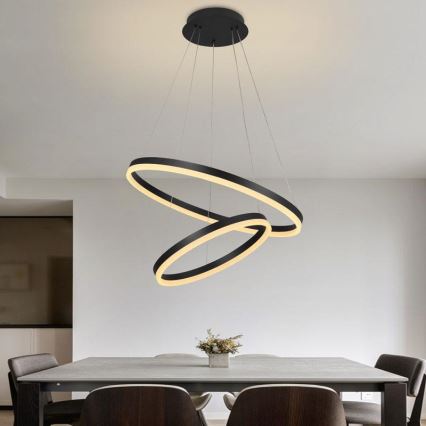 Lampadario a sospensione con filo LED dimmerabile LED/70W/230V 3000-6500K diametro 60 cm + telecomando