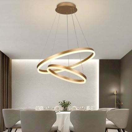 Lampadario a sospensione con filo LED dimmerabile LED/70W/230V 3000-6500K diametro 60 cm + telecomando