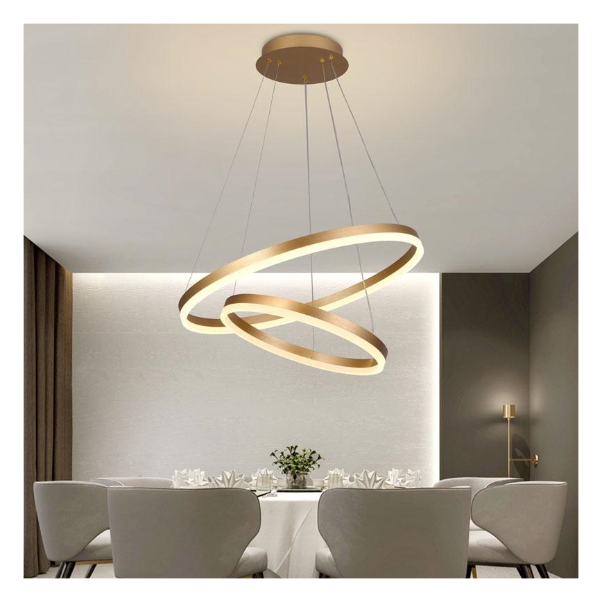 Lampadario a sospensione con filo LED dimmerabile LED/70W/230V 3000-6500K diametro 60 cm + telecomando