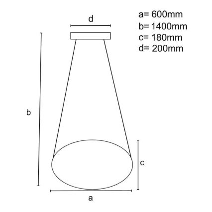 Lampadario a sospensione con filo LED dimmerabile LED/70W/230V 3000-6500K diametro 60 cm + telecomando