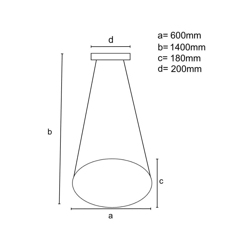 Lampadario a sospensione con filo LED dimmerabile LED/70W/230V 3000-6500K diametro 60 cm + telecomando