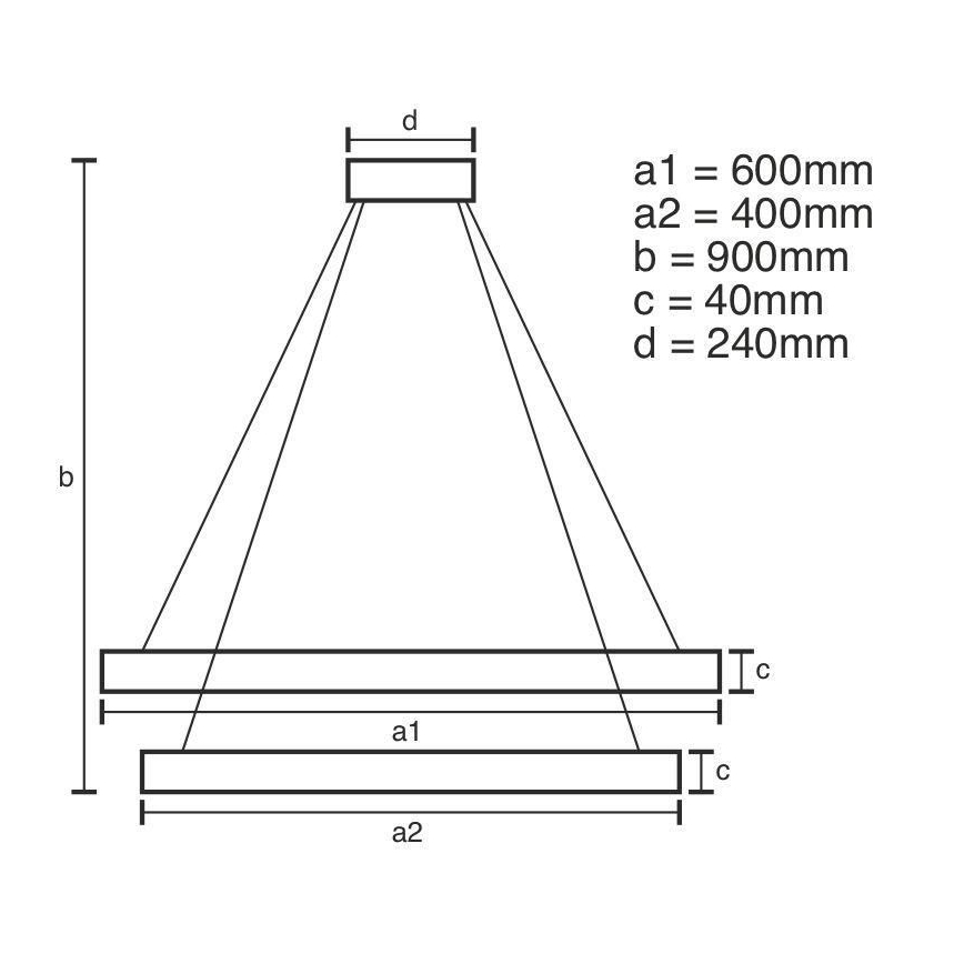 Lampadario a sospensione con filo LED dimmerabile LED/70W/230V 3000-6500K + telecomando