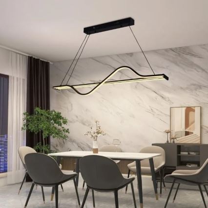 Lampadario a sospensione con filo LED dimmerabile LED/70W/230V 3000-6500K + telecomando