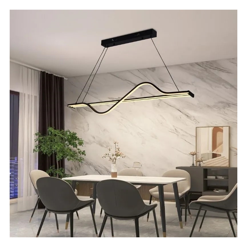 Lampadario a sospensione con filo LED dimmerabile LED/70W/230V 3000-6500K + telecomando
