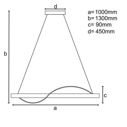 Lampadario a sospensione con filo LED dimmerabile LED/70W/230V 3000-6500K + telecomando