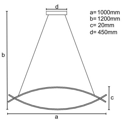 Lampadario a sospensione con filo LED dimmerabile LED/70W/230V 3000-6500K + telecomando