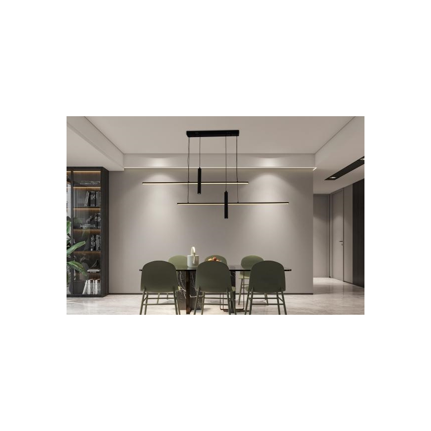 Lampadario a sospensione con filo LED dimmerabile LED/70W/230V 3000-6500K + telecomando