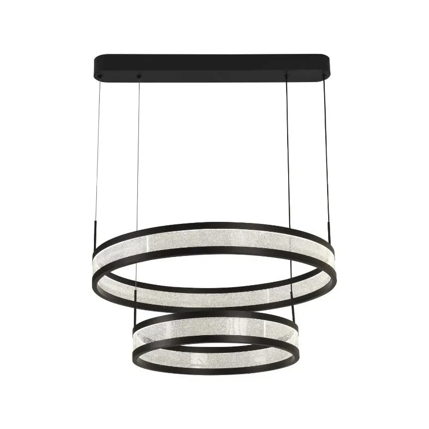 Lampadario a sospensione con filo LED dimmerabile LED/70W/230V 3000-6500K diametro 60 cm nero + telecomando