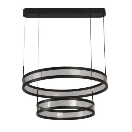 Lampadario a sospensione con filo LED dimmerabile LED/70W/230V 3000-6500K diametro 60 cm nero + telecomando