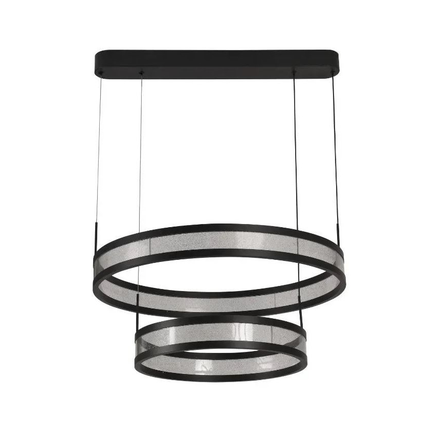 Lampadario a sospensione con filo LED dimmerabile LED/70W/230V 3000-6500K diametro 60 cm nero + telecomando