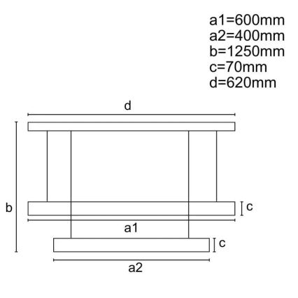 Lampadario a sospensione con filo LED dimmerabile LED/70W/230V 3000-6500K nero + telecomando