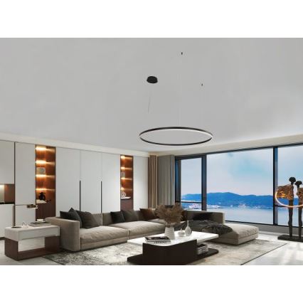 Lampadario a sospensione con filo LED dimmerabile LED/72W/230V 3000-6500K diametro 100 cm + telecomando