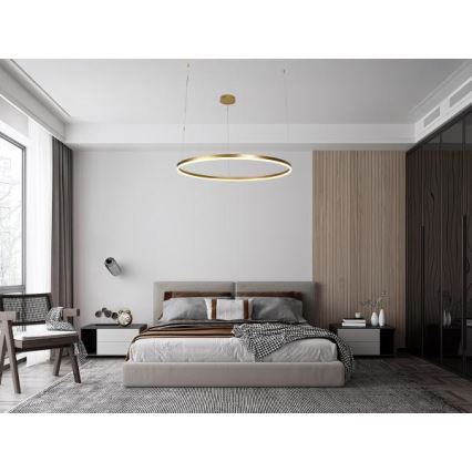 Lampadario a sospensione con filo LED dimmerabile LED/72W/230V 3000-6500K diametro 100 cm + telecomando