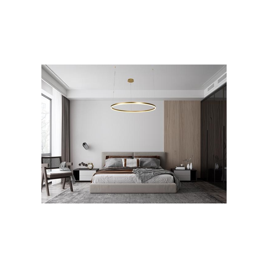 Lampadario a sospensione con filo LED dimmerabile LED/72W/230V 3000-6500K diametro 100 cm + telecomando