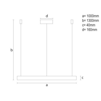 Lampadario a sospensione con filo LED dimmerabile LED/72W/230V 3000-6500K + telecomando