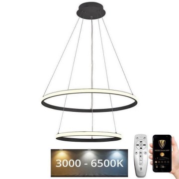 Lampadario a sospensione con filo LED dimmerabile LED/75W/230V 3000-6500K diametro 60 cm + telecomando