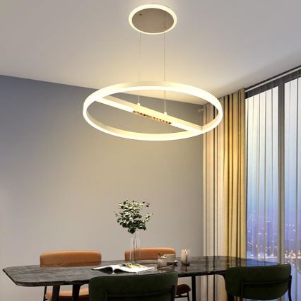 Lampadario a sospensione con filo LED dimmerabile LED/75W/230V 3000-6500K + telecomando