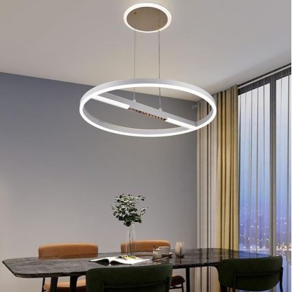 Lampadario a sospensione con filo LED dimmerabile LED/75W/230V 3000-6500K + telecomando
