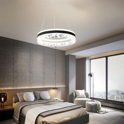 Lampadario a sospensione con filo LED dimmerabile LED/80W/230V 3000-6500K bianco + telecomando
