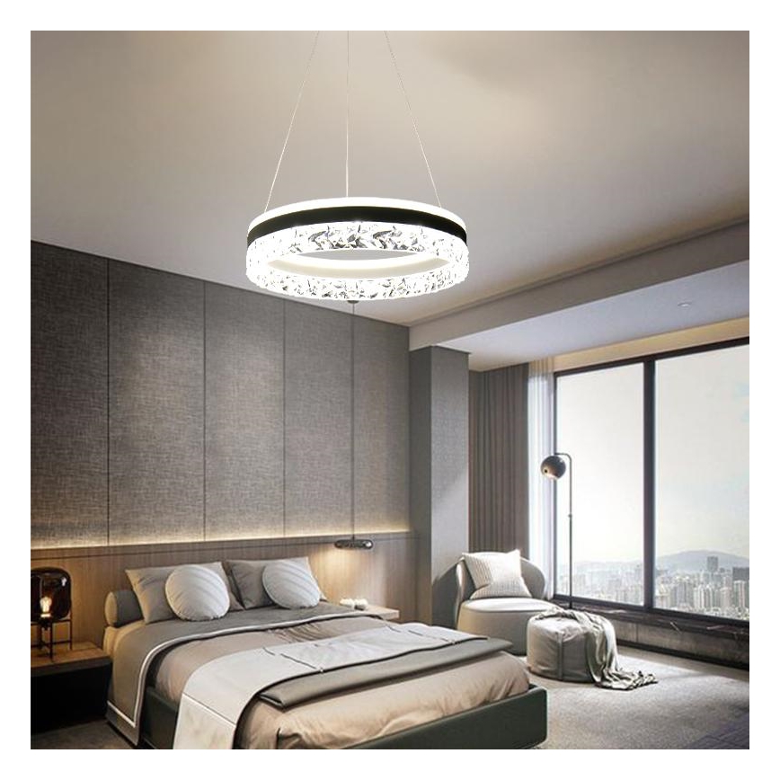 Lampadario a sospensione con filo LED dimmerabile LED/80W/230V 3000-6500K bianco + telecomando