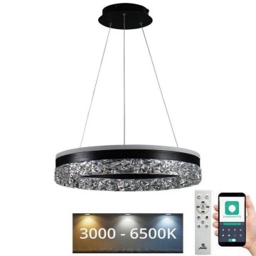 Lampadario a sospensione con filo LED dimmerabile LED/80W/230V 3000-6500K nero + telecomando