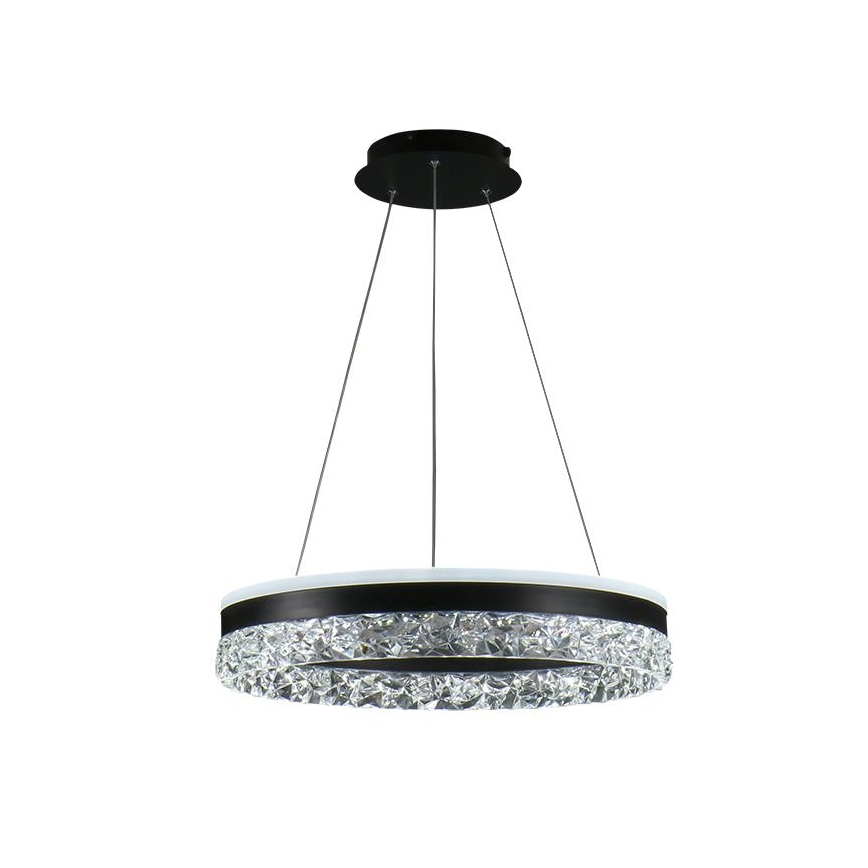 Lampadario a sospensione con filo LED dimmerabile LED/80W/230V 3000-6500K nero + telecomando