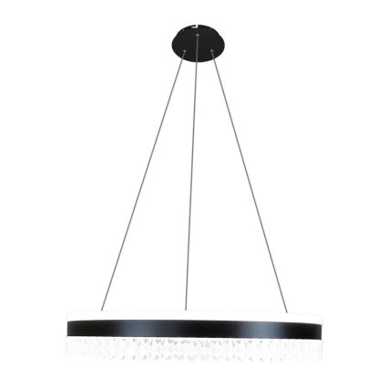 LED Dimmerabile cristallo lampadario su filo LED/80W/230V 3000-6500K nero + telecomando