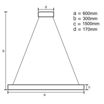 LED Dimmerabile cristallo lampadario su filo LED/80W/230V 3000-6500K oro + telecomando