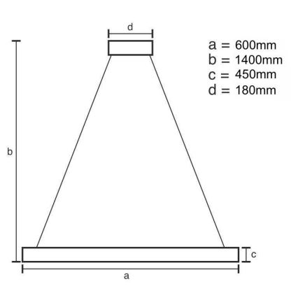 LED Dimmerabile cristallo lampadario su filo LED/80W/230V 3000-6500K oro + telecomando