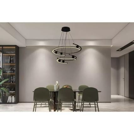 Lampadario a sospensione con filo LED dimmerabile LED/80W/230V 3000-6500K + telecomando