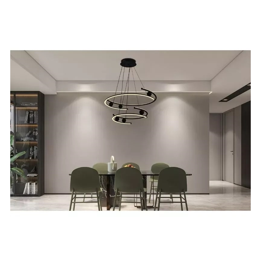 Lampadario a sospensione con filo LED dimmerabile LED/80W/230V 3000-6500K + telecomando