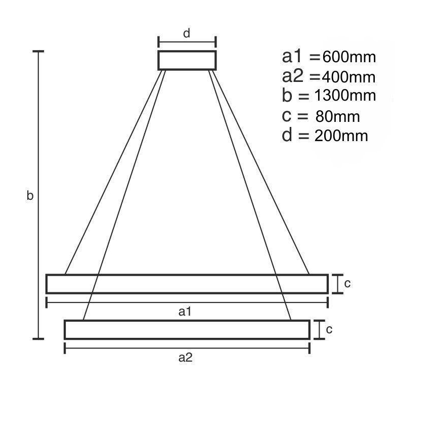 Lampadario a sospensione con filo LED dimmerabile LED/80W/230V 3000-6500K + telecomando